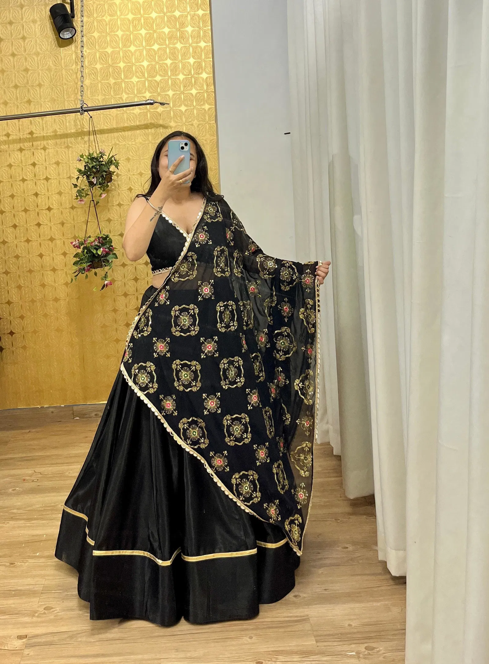 LG 614 Palin Black Designer Lehenga Choli Wholesale Clothing Suppliers In India